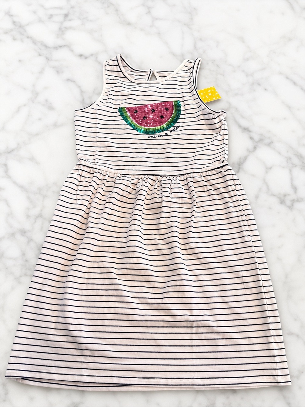 Rumi + Ryder Girls Striped Watermelon Sequin Dress Size L 12/14